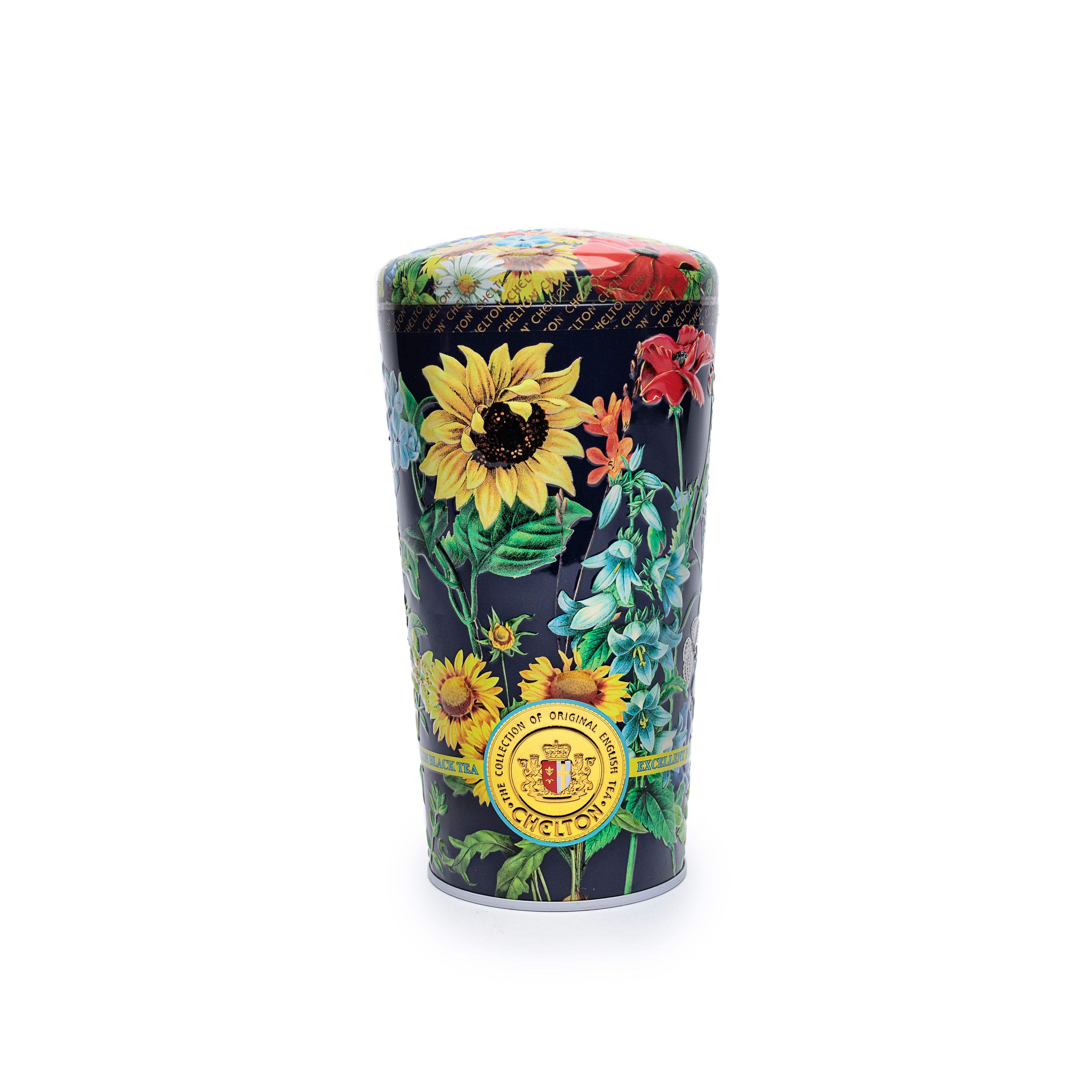 Black tea with pieces of fruit and Chelton flower petals