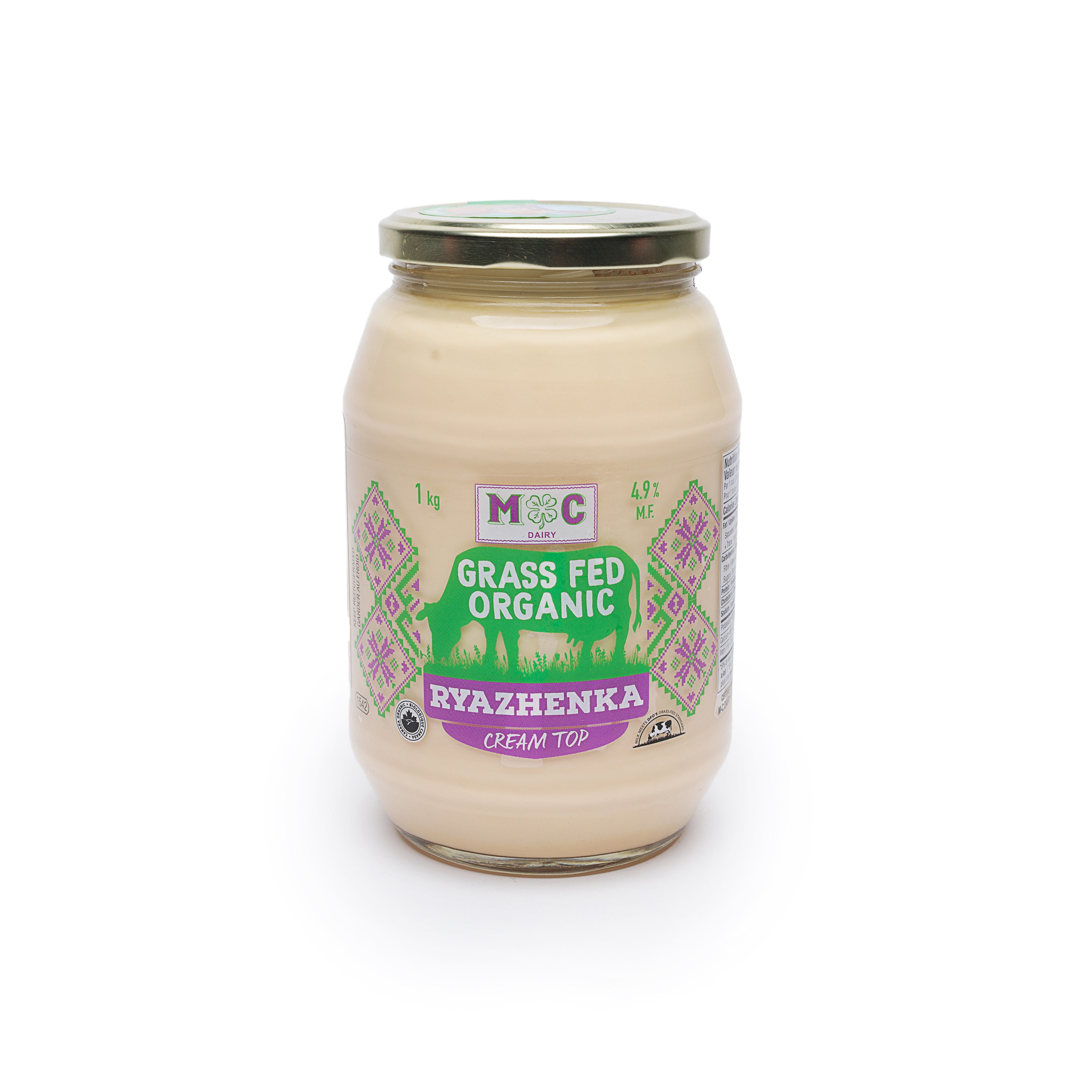 M-C Grass fed Organic Ryazhenka