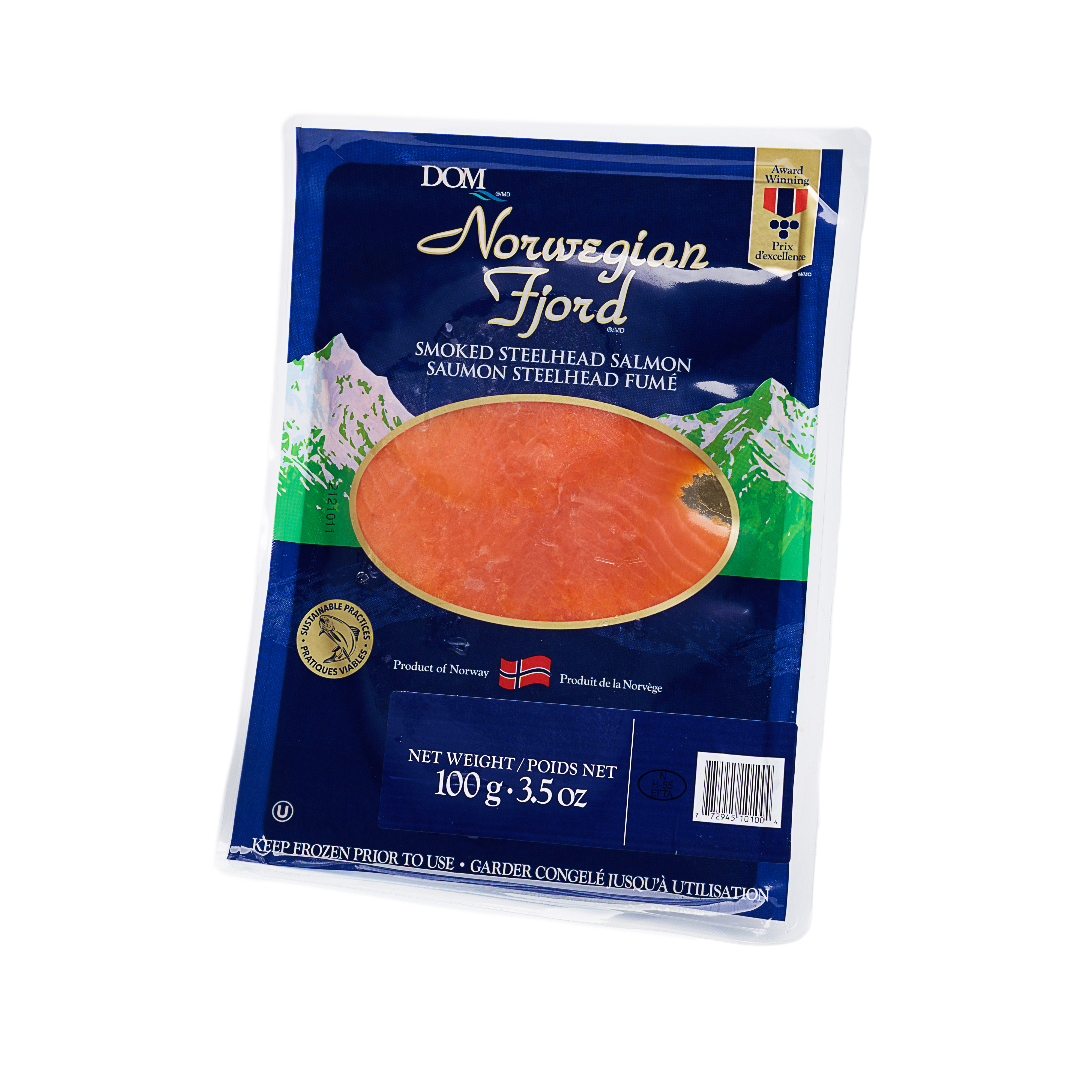 Norwegian Fjord Smoked Salmon, 100g